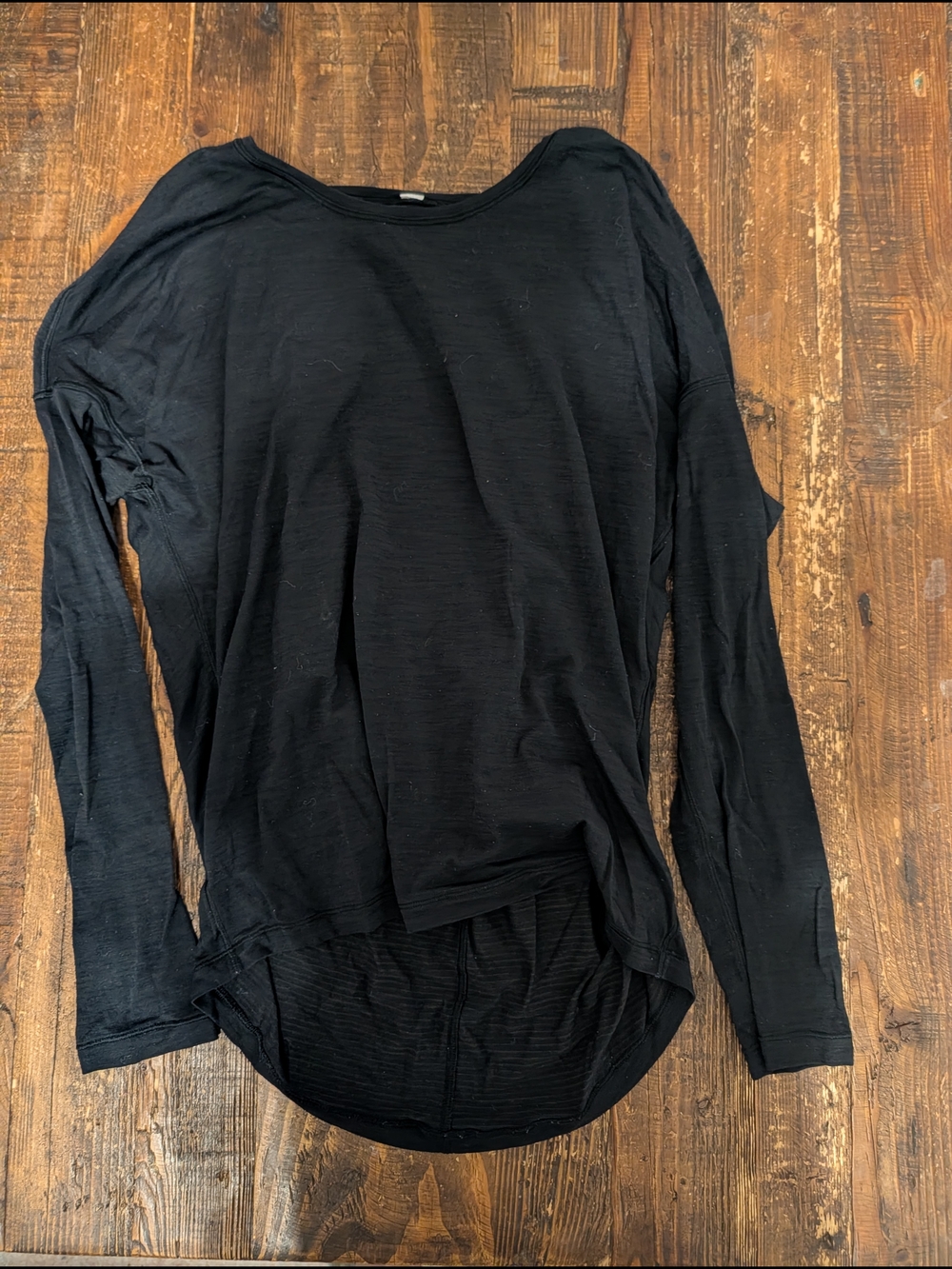 lululemon athletica Black Open Back Long Sleeve Top